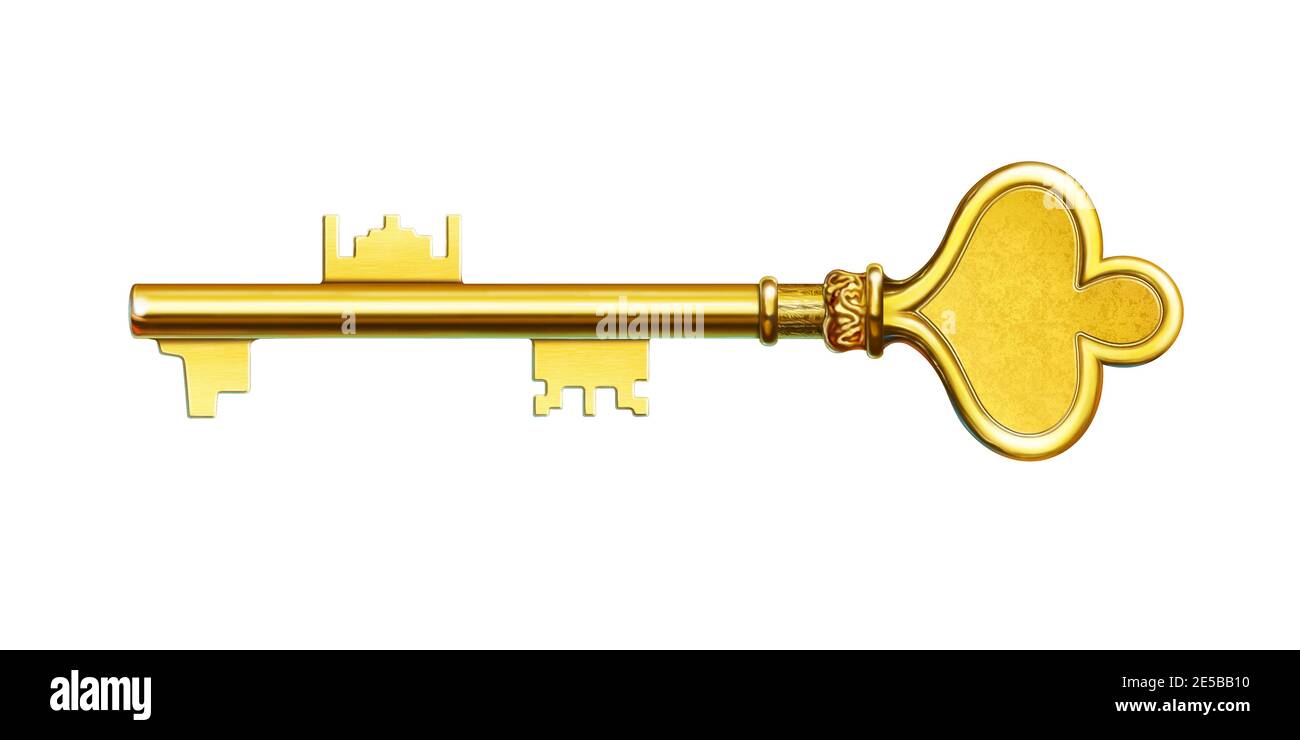 a detailed illustration of a key Stock Photo