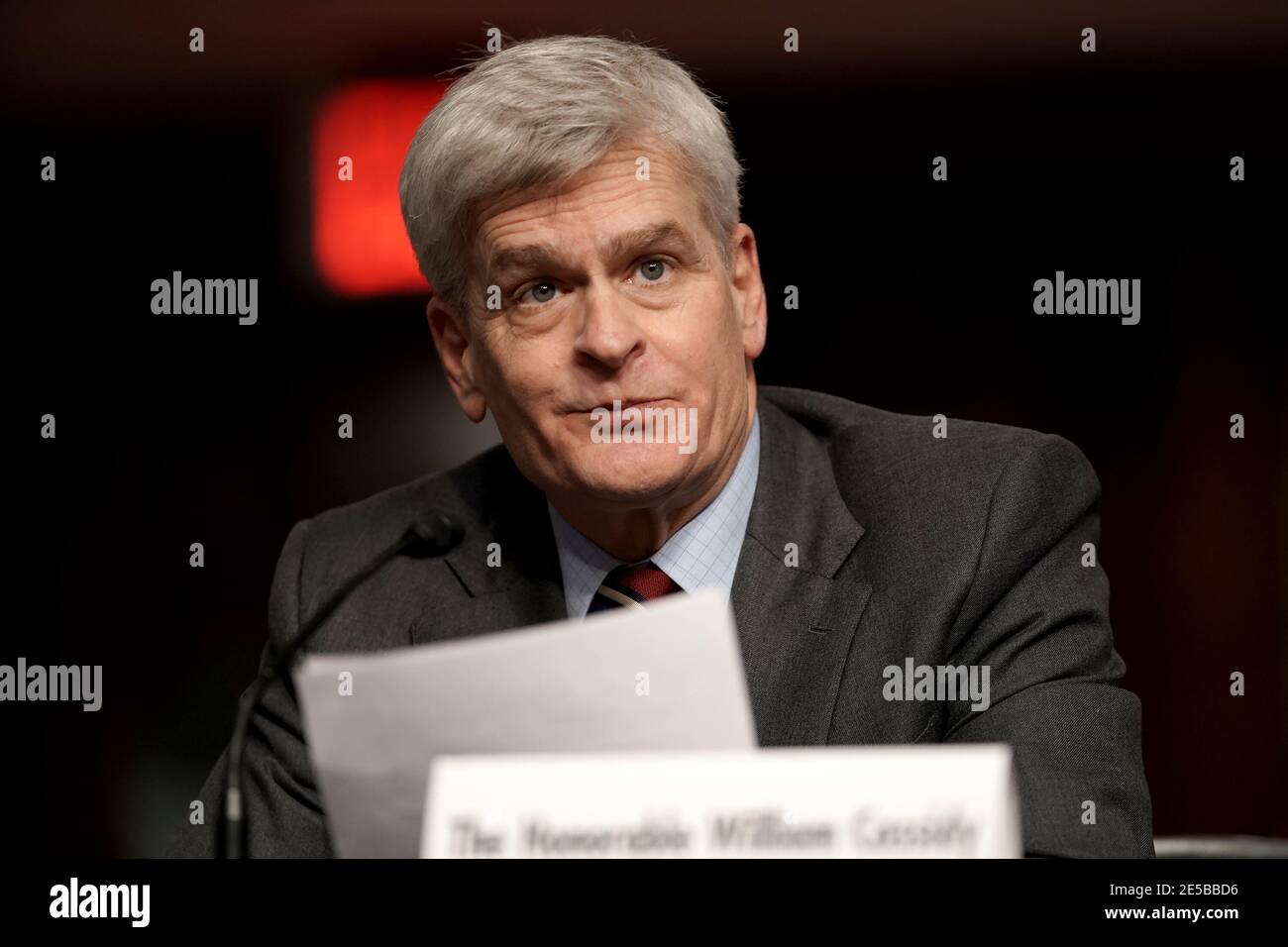Washington, United States. 27th Jan, 2021. Sen. Bill Cassidy (R-La.) introduces nominee for United Nations Ambassador Linda Thomas-Greenfield during her Senate Foreign Relations Committee confirmation hearing on Capitol Hill in Washington, DC on January 27, 2021. Photo by Greg Nash/UPI Credit: UPI/Alamy Live News Stock Photo