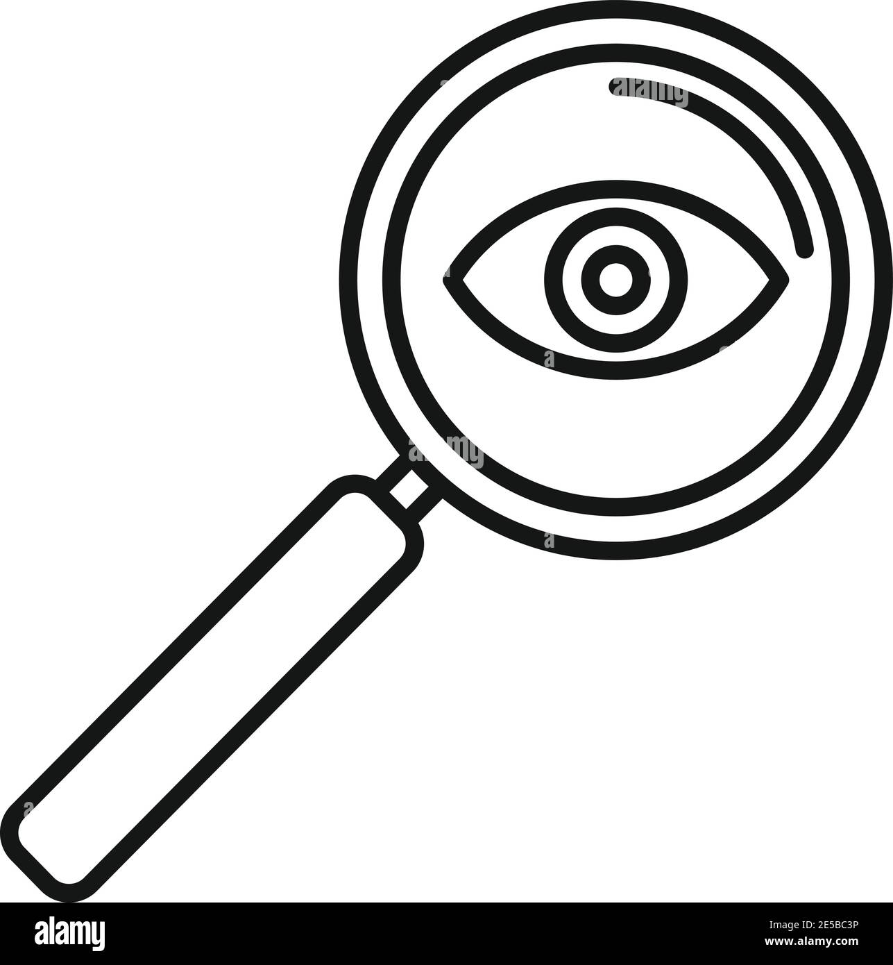 Investigator magnifier icon, outline style Stock Vector Image & Art - Alamy