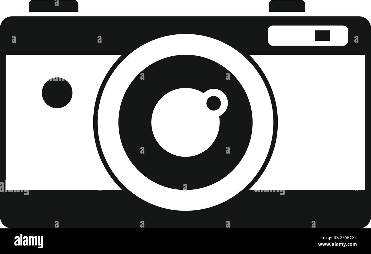 Investigator camera icon, simple style Stock Vector