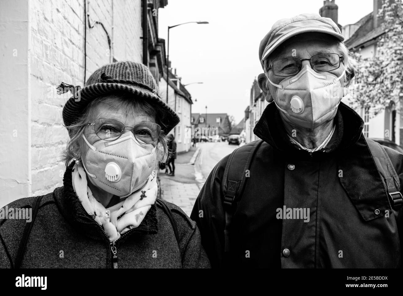 Elderly face masks Black and White Stock Photos & Images - Alamy