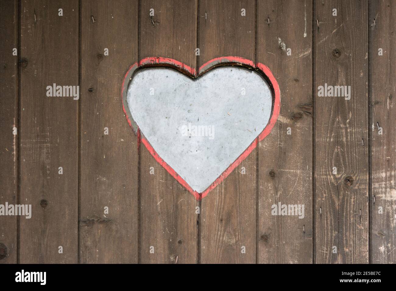 Germany 'Valentinstag' Wooden Heart Template Stock Photo