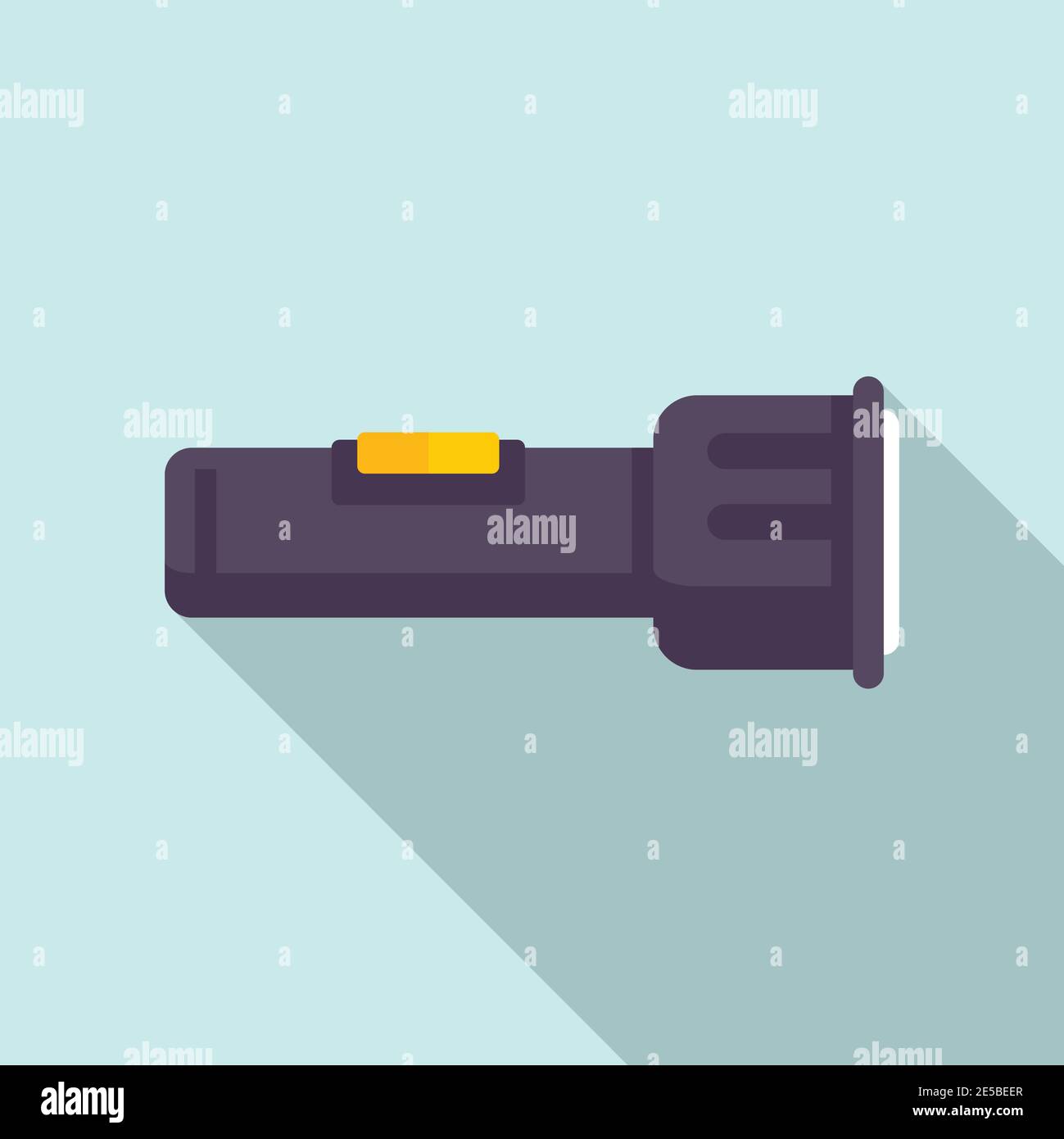 Investigator flashlight icon, flat style Stock Vector