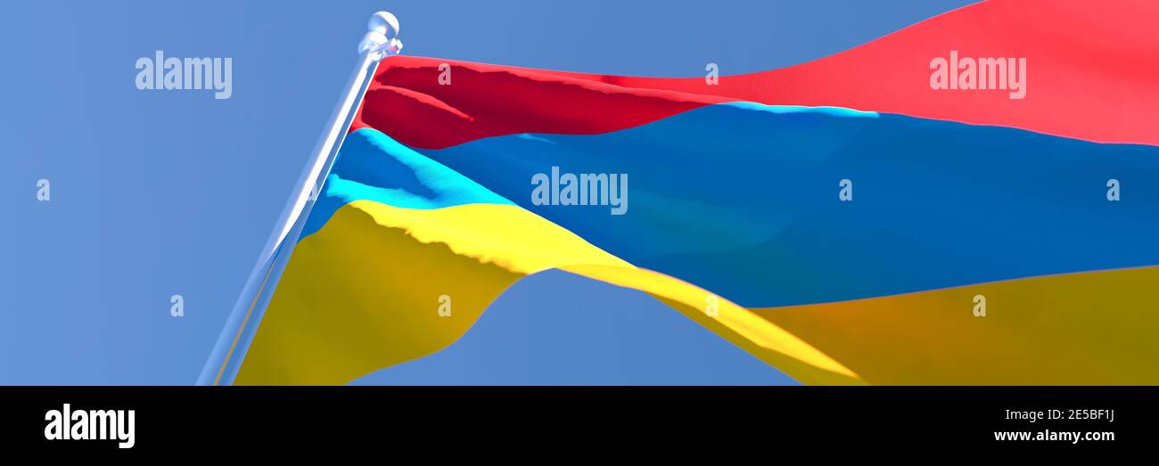 National flag armenia flying in hi-res stock photography and images - Alamy
