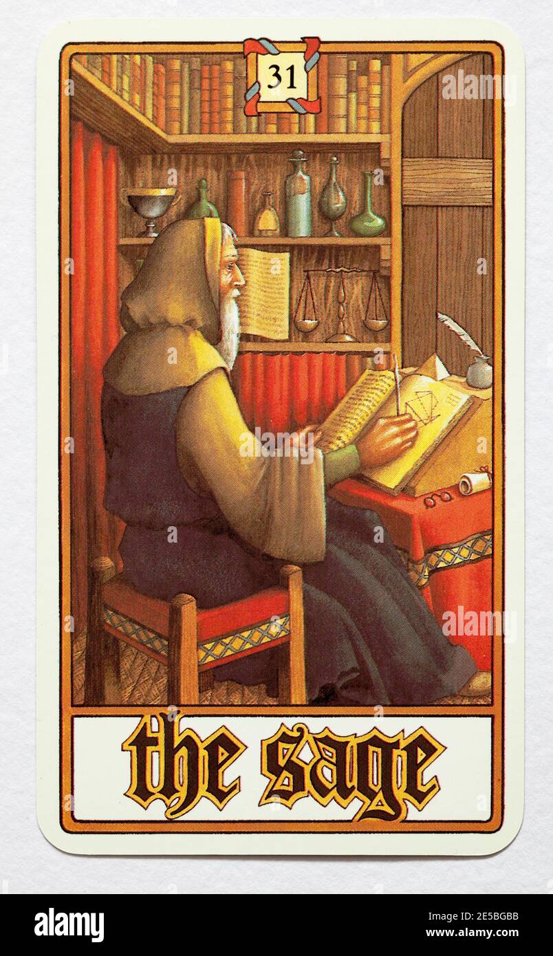 THE SAGE CARD from a pack of Psy Cards The Great Game of the Human Heart Stock Photo Alamy