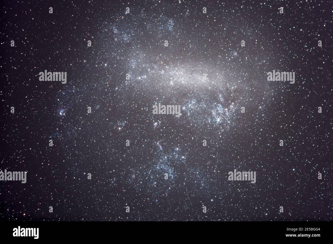 A view of the Large Magellan Cloud galaxy companion from the southern hemisphere with millions of stars around the night sky just amazing. Chile Night Stock Photo