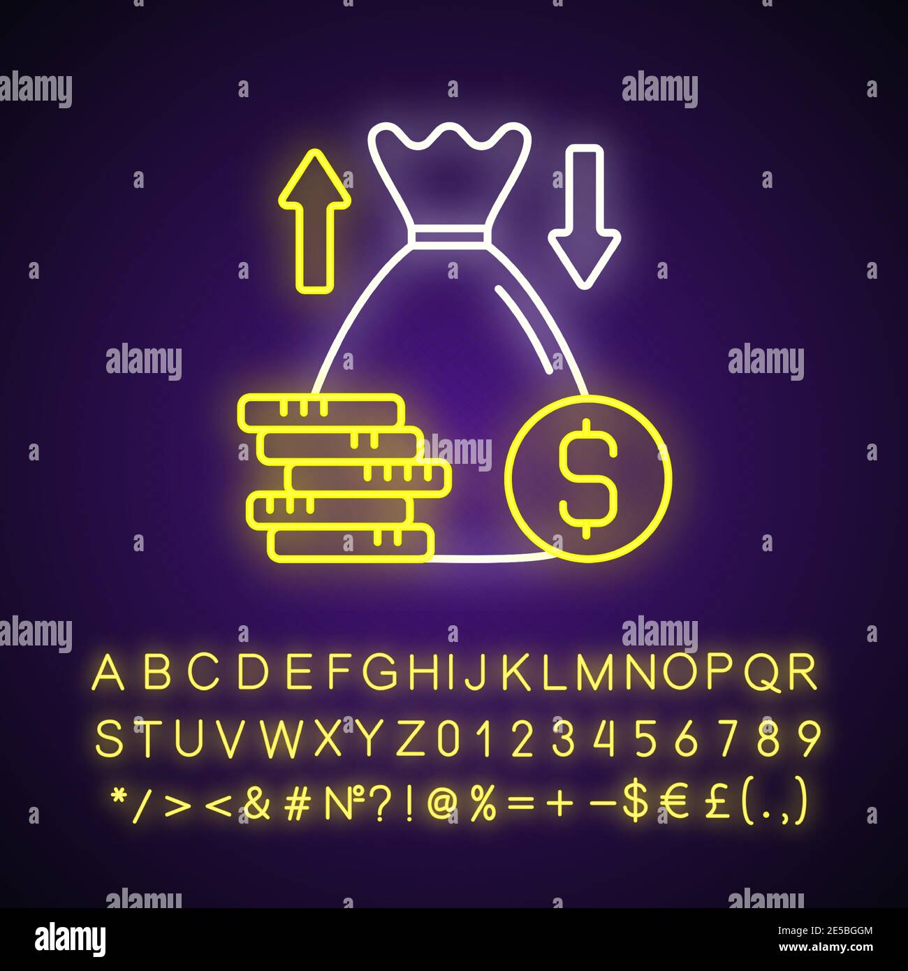 Over and under bet neon light icon Stock Vector Image & Art - Alamy