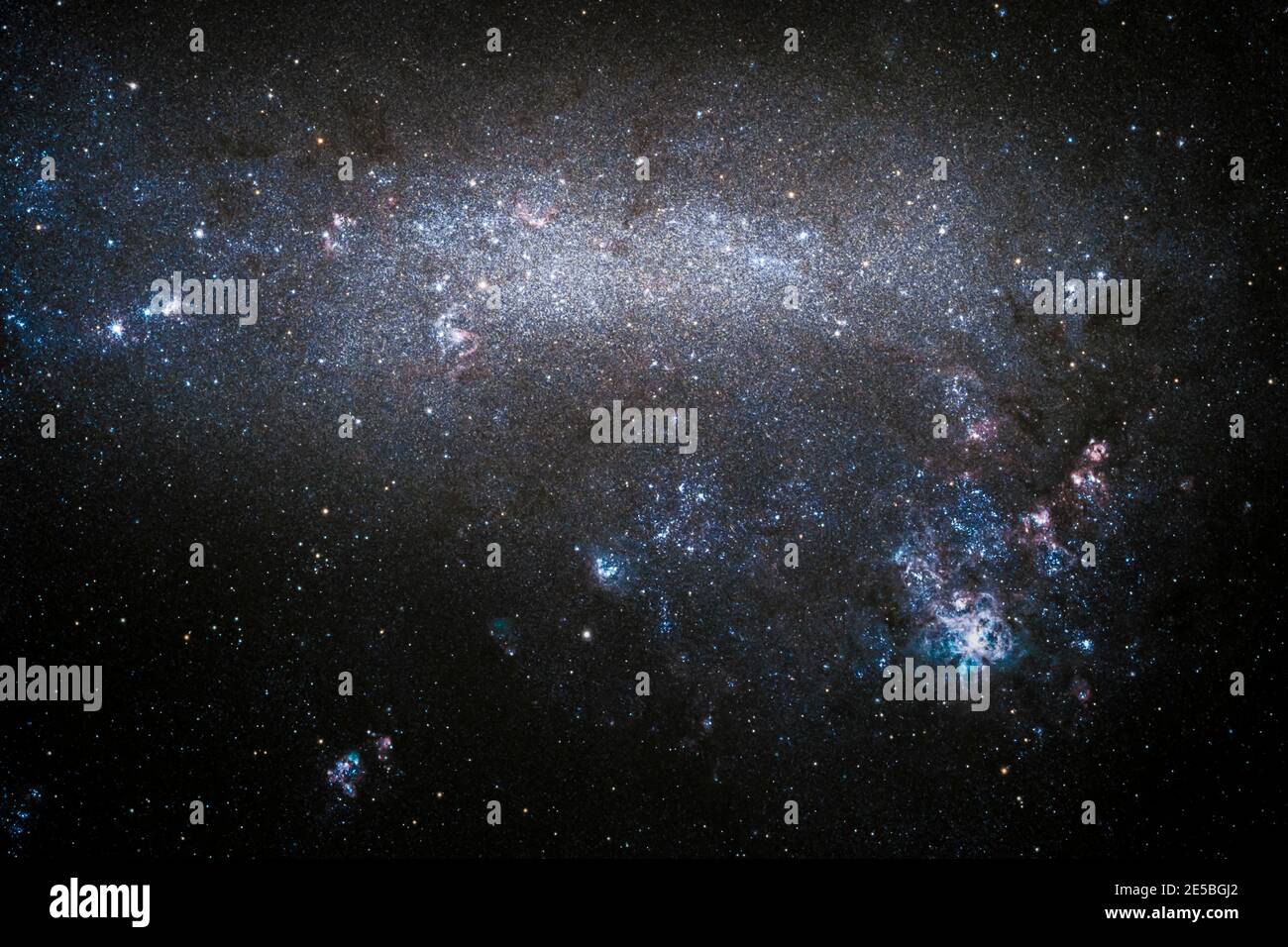 A view of the Large Magellan Cloud galaxy companion from the southern hemisphere with millions of stars around the night sky just amazing. Chile Night Stock Photo