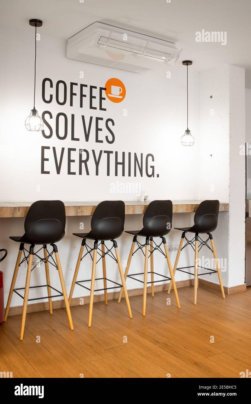 Canteen of a modern start up business Stock Photo Alamy