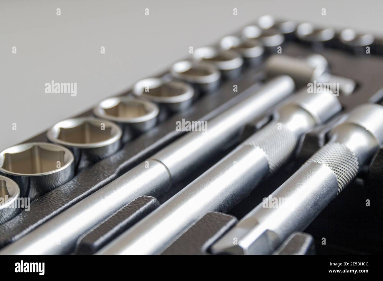 Universal tool set for repair. Background. Close-up. Selective focus. Stock Photo