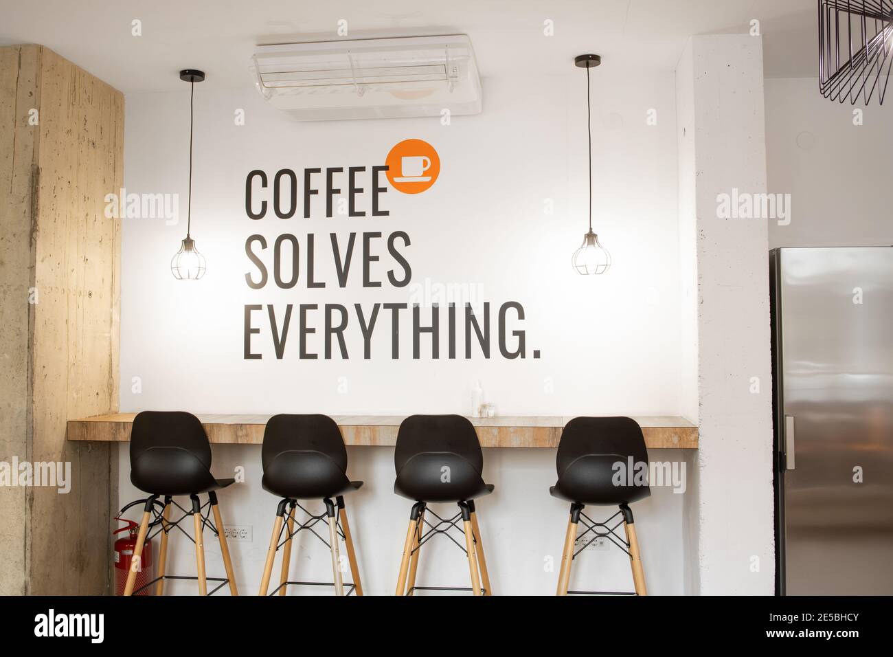 Canteen of a modern start up business Stock Photo Alamy