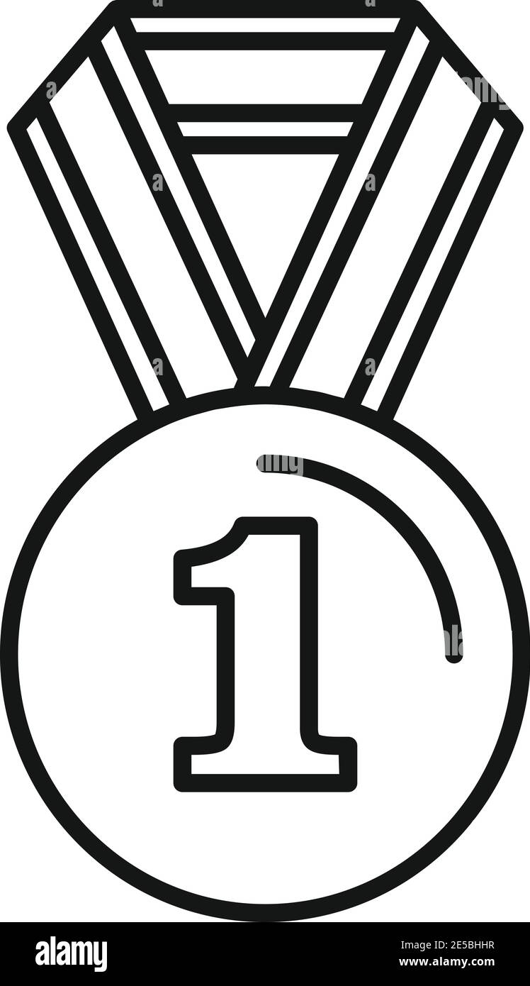 Dog champion medal icon, outline style Stock Vector Image & Art - Alamy