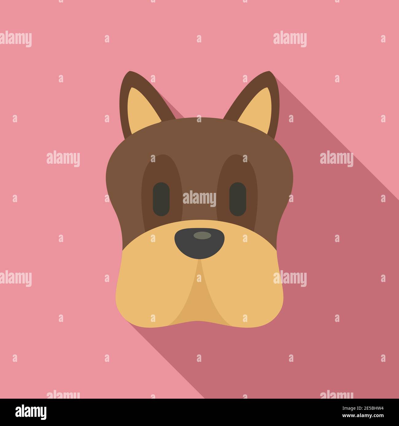 Cute head dog icon, flat style Stock Vector Image & Art - Alamy