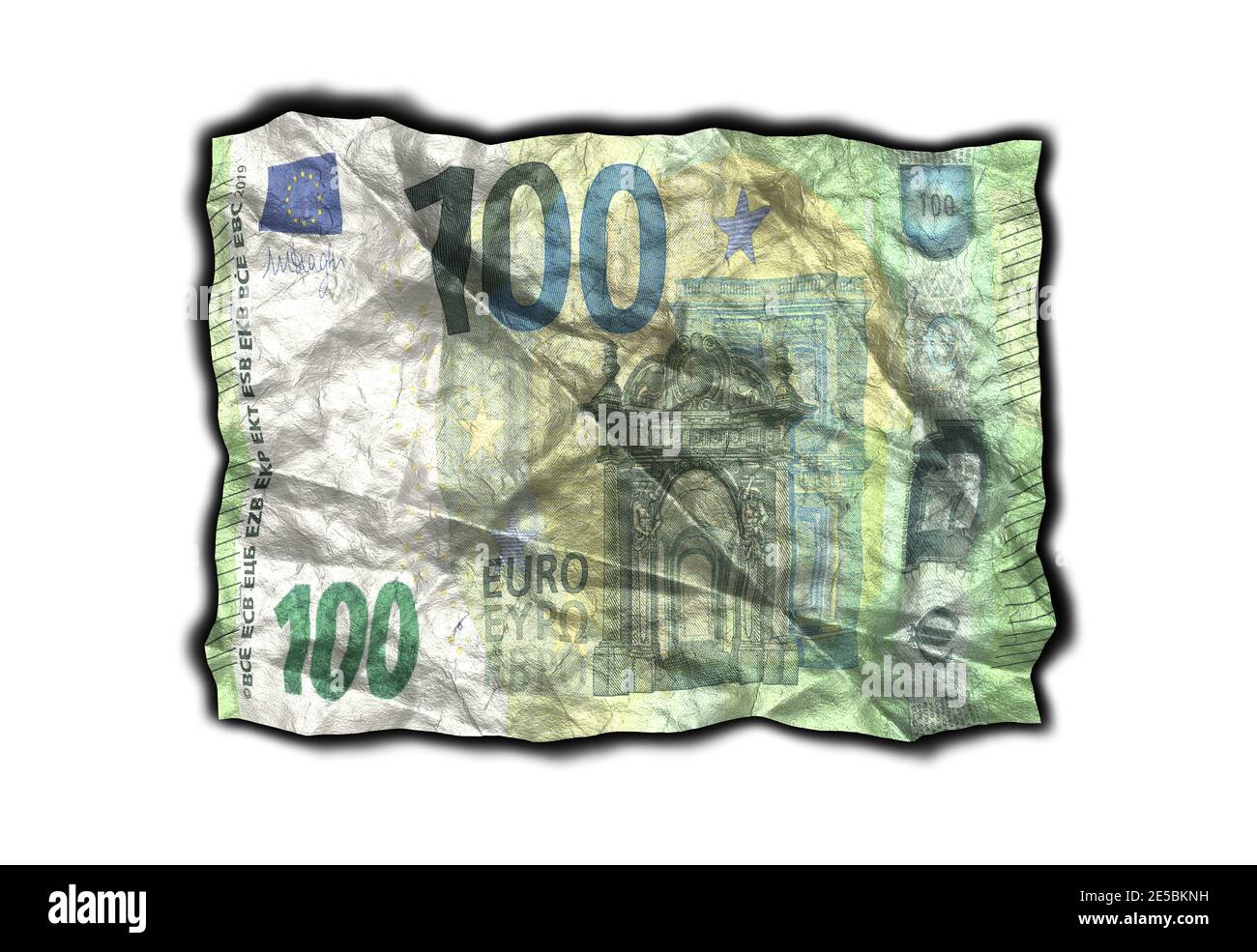 Fan of paper money, 100 euro banknotes. Gut Out photo Europe, Germany, currency of the European Union, cutout, euro symbol Stock Photo