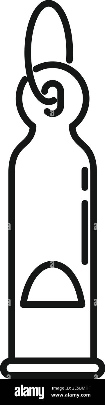 Dog whistle icon, outline style Stock Vector