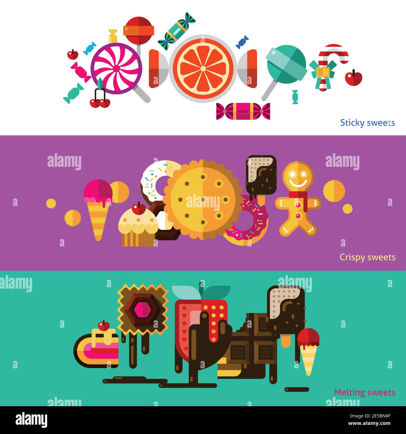 Sweet Sticky Vector Sticky fruit Stock Vector Images - Alamy