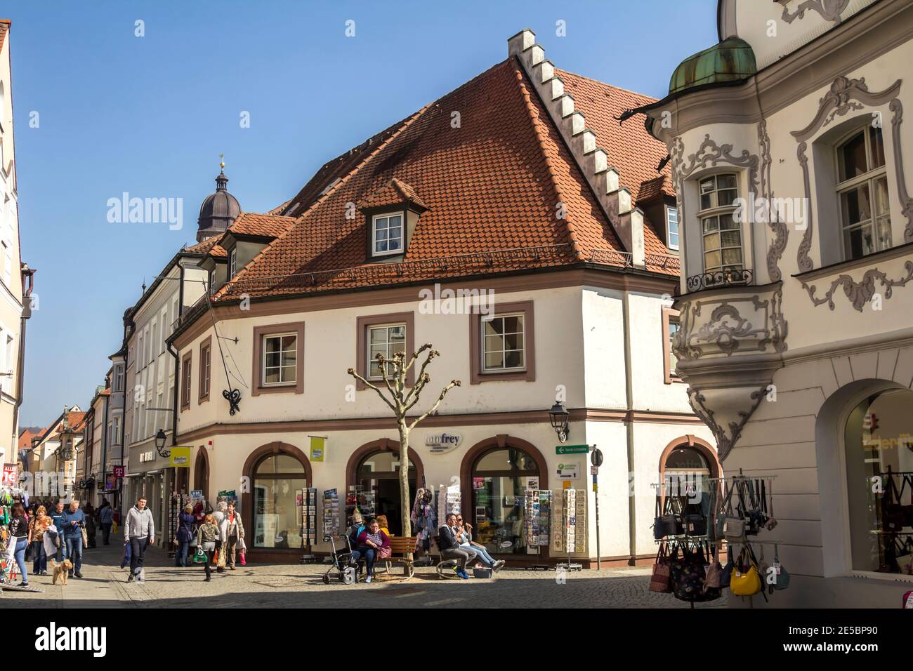 view of Amberg, 2019, an old medieval town in Bavaria, Germany Stock ...
