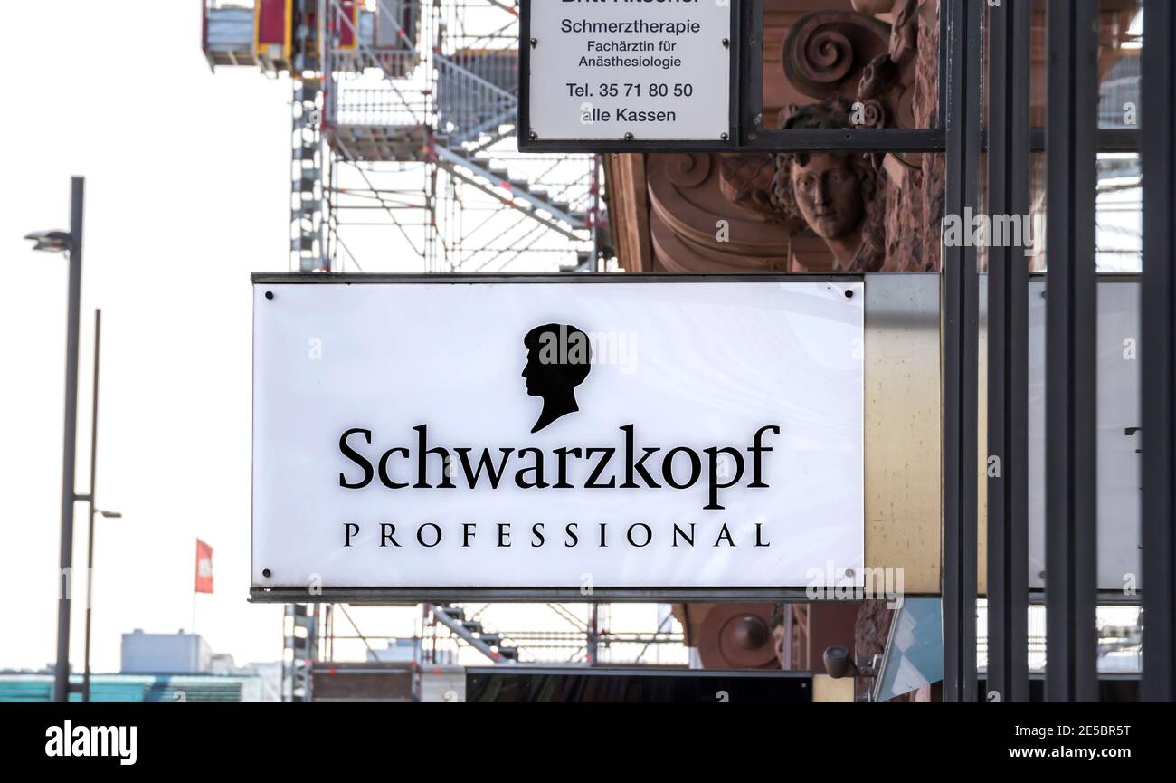 Hamburg, Germany: Schwarzkopf Brilliance Intense Permanent Hair Coloring product store. The logo of the brand 'Schwarzkopf', Berlin. Stock Photo