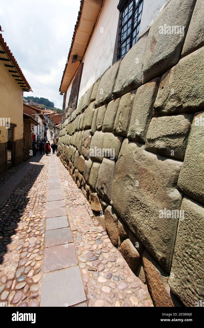 Twelve Angles Stone, Beautiful Narrow Street And Buildings Wall In ...