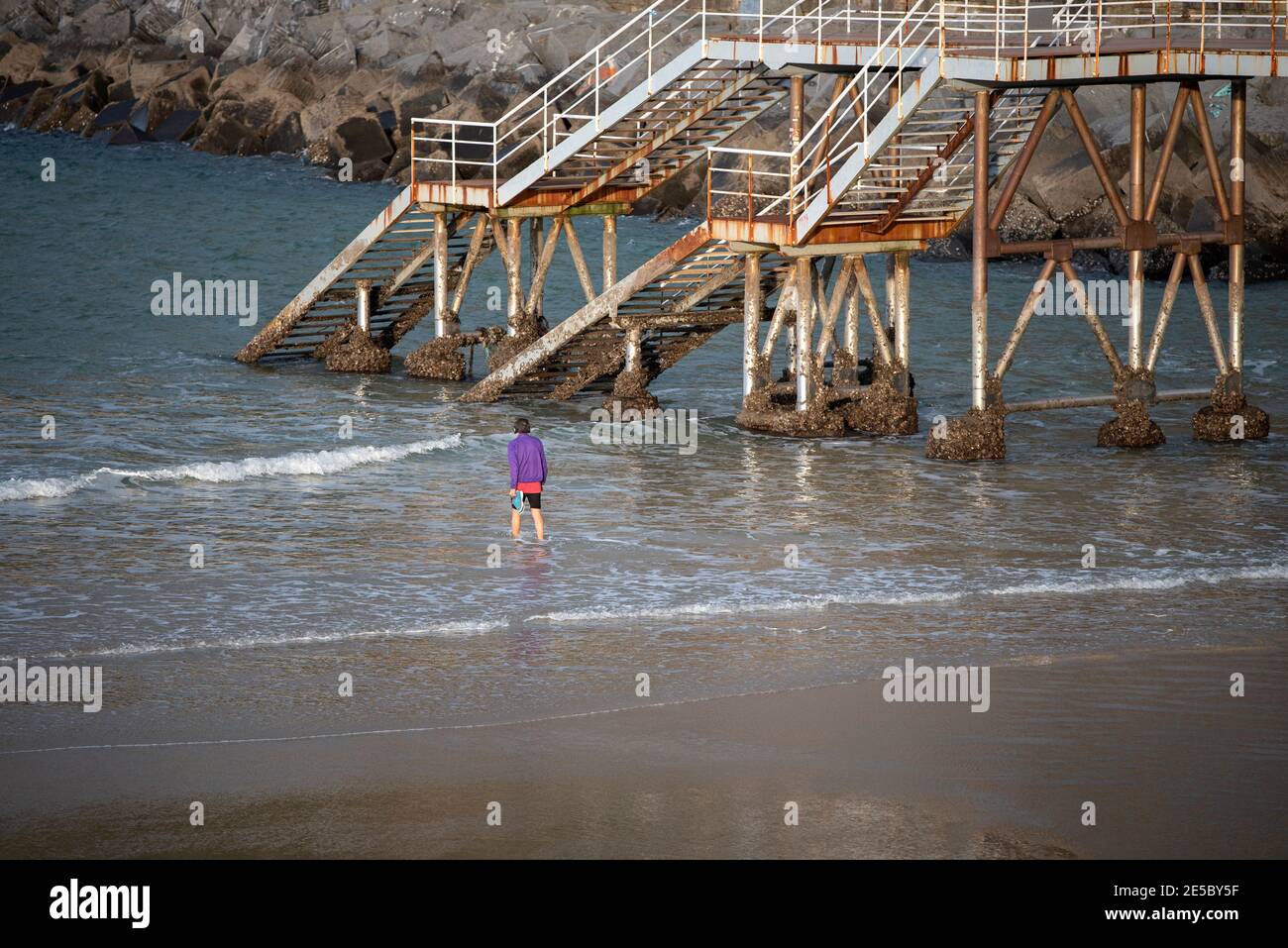 mapping along the beach shore Stock Photo Alamy