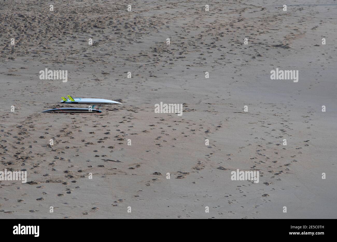 surfboards on the beach sand Stock Photo Alamy