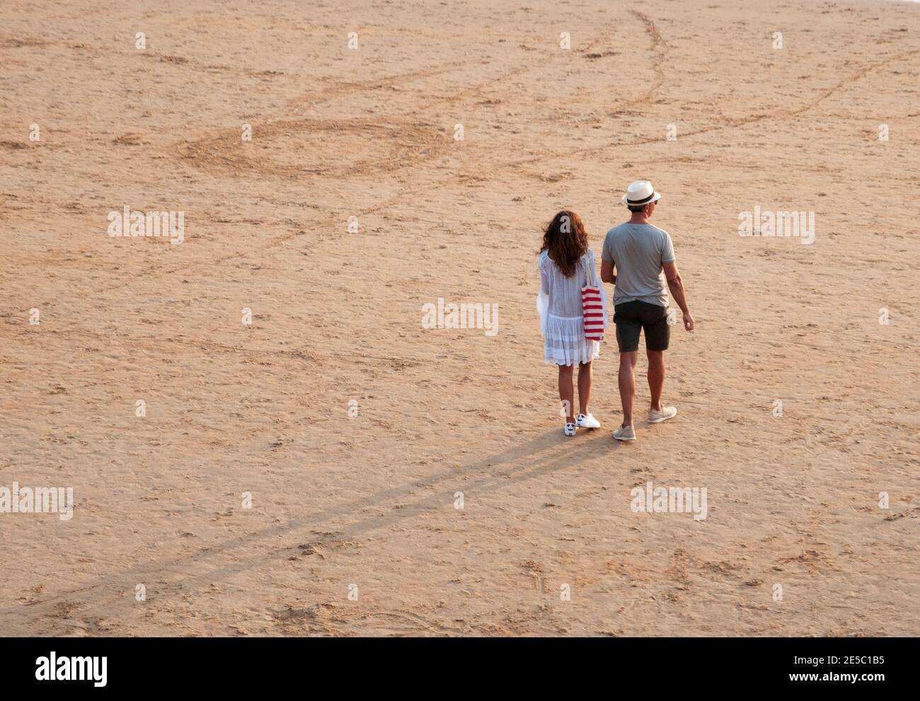 couple in love on the beach Stock Photo
