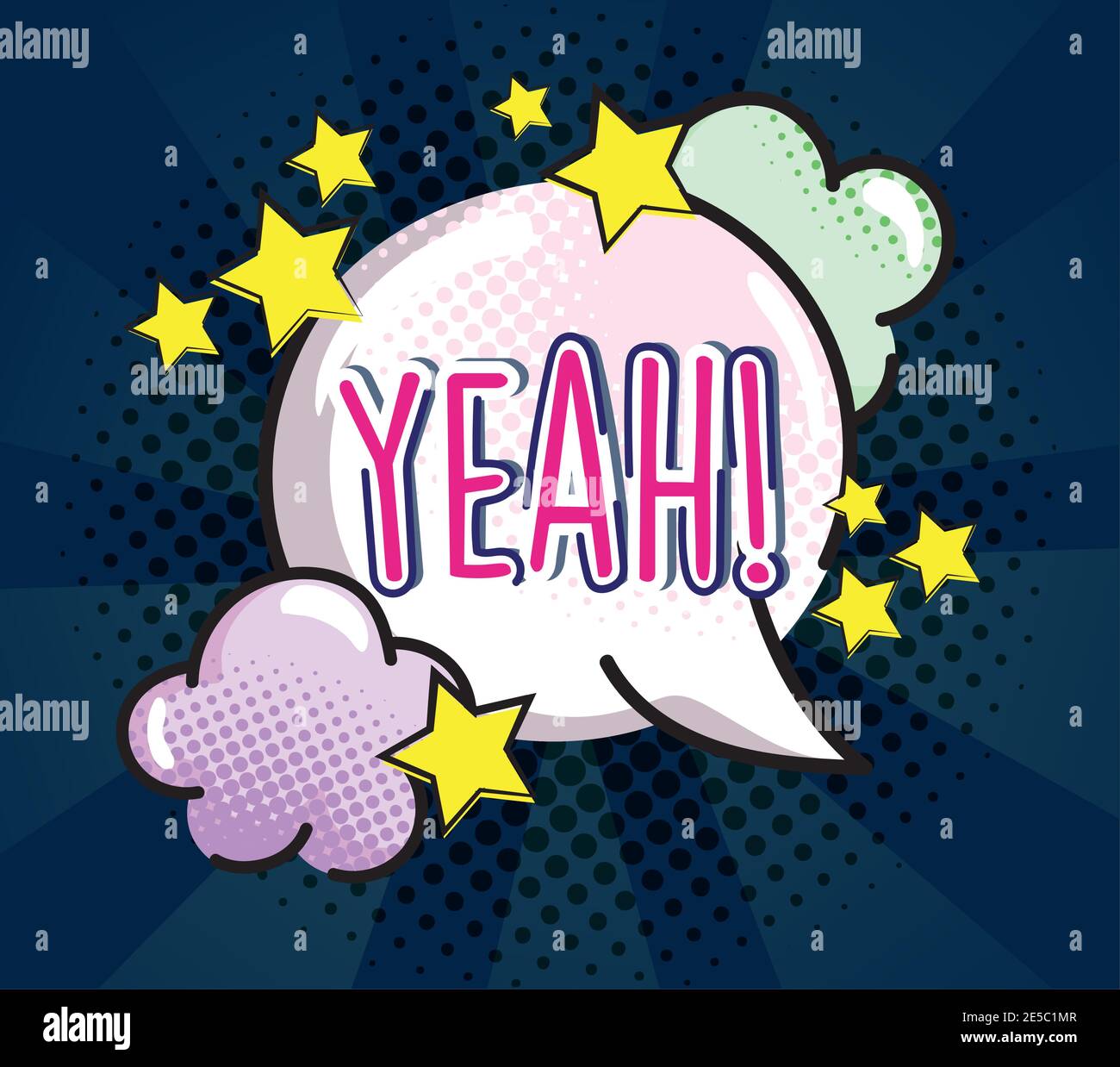Yeah halftone hi-res stock photography and images - Alamy