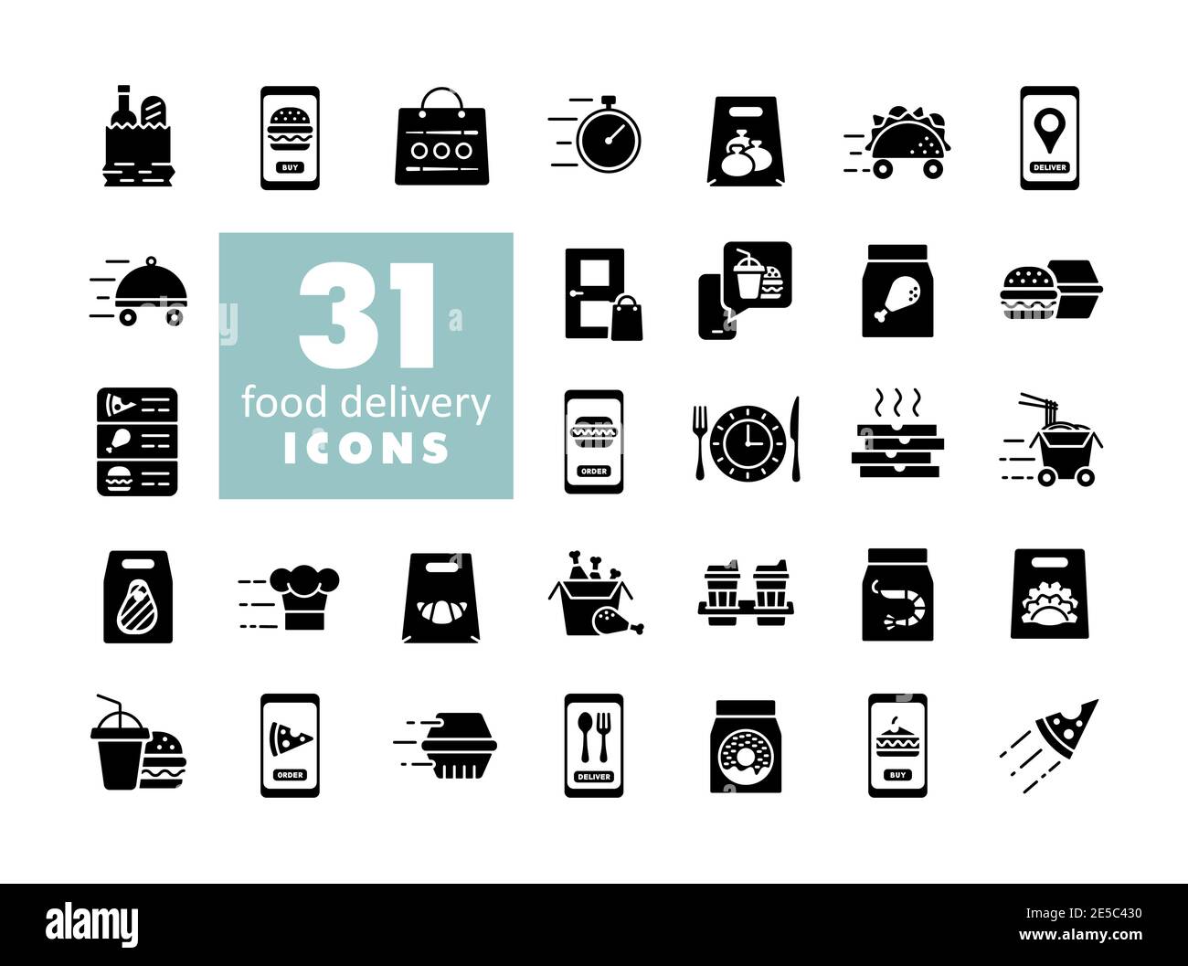 Icone De Entrega De Fast Food Logistics And Delivery Icons Set Royalty