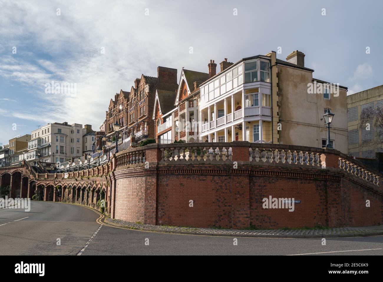 Victorian Ramsgate Ramsgate, UK - Jan 21 2021 The impressive Victorian architecture shown ...