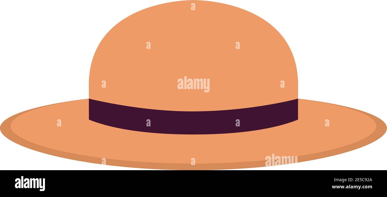 beach hat over a white background Stock Vector