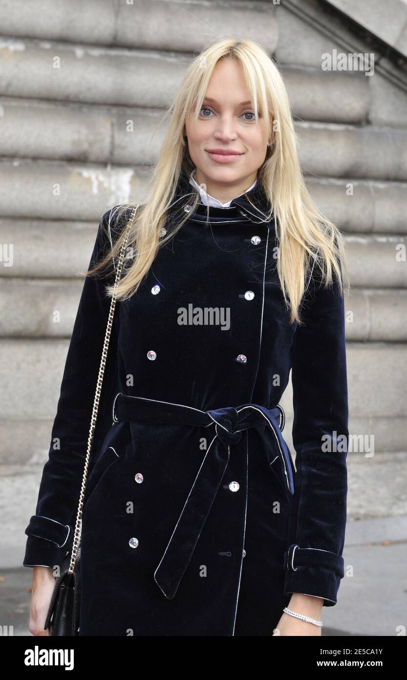 Supermodel Inna Zobova attends the Fabrizio Capriata show during Paris