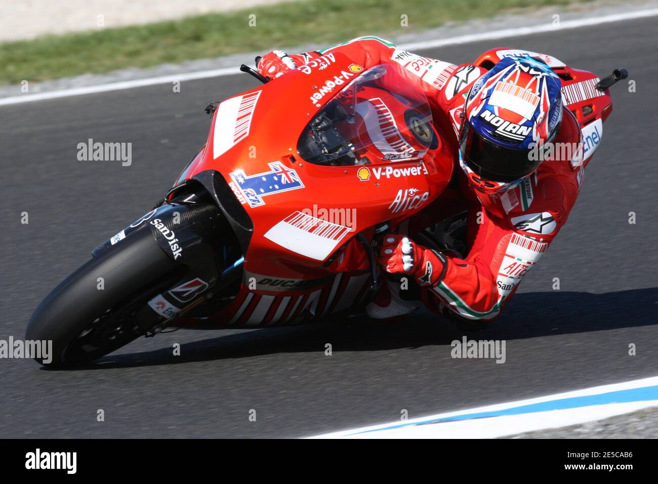 Australia's Casey Stoner of Ducati team during the qualification of the ...