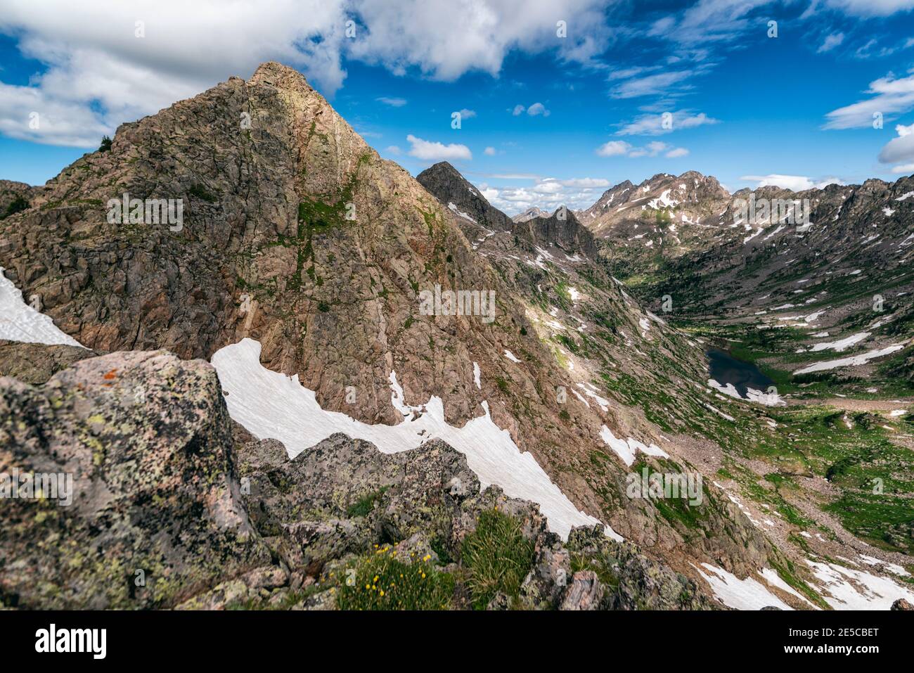 Craggy Mountains in the Eagles Nest Wilderness, Colorado Stock Photo