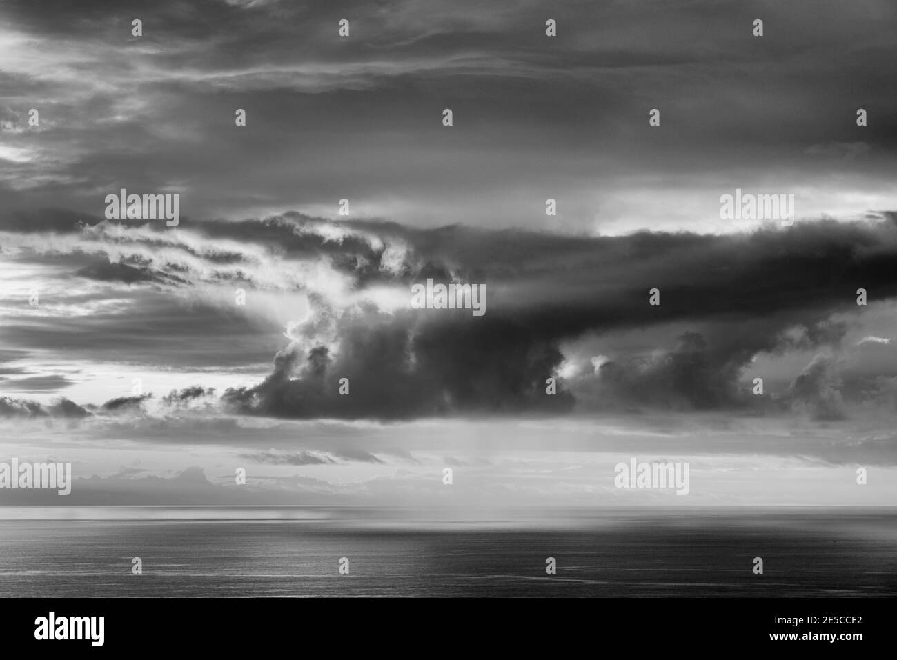 Ocean sunset Black and White Stock Photos & Images - Alamy