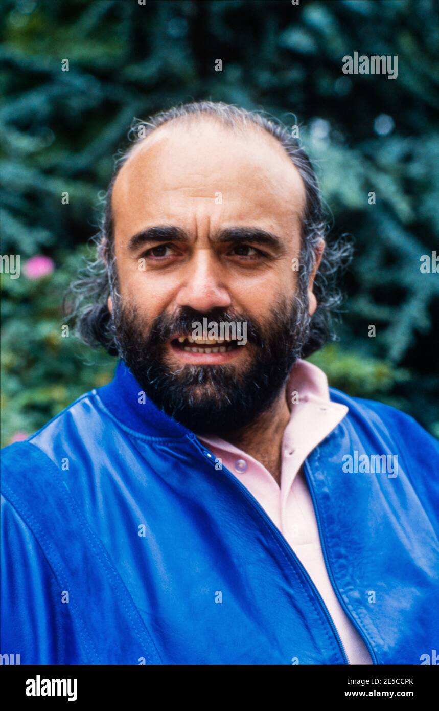 HILVERSUM, THE NETHERLANDS - MAY 15, 1987: Demis Roussos was a Greek vocalist and performer who had an internationally acclaimed career, as a single r Stock Photo