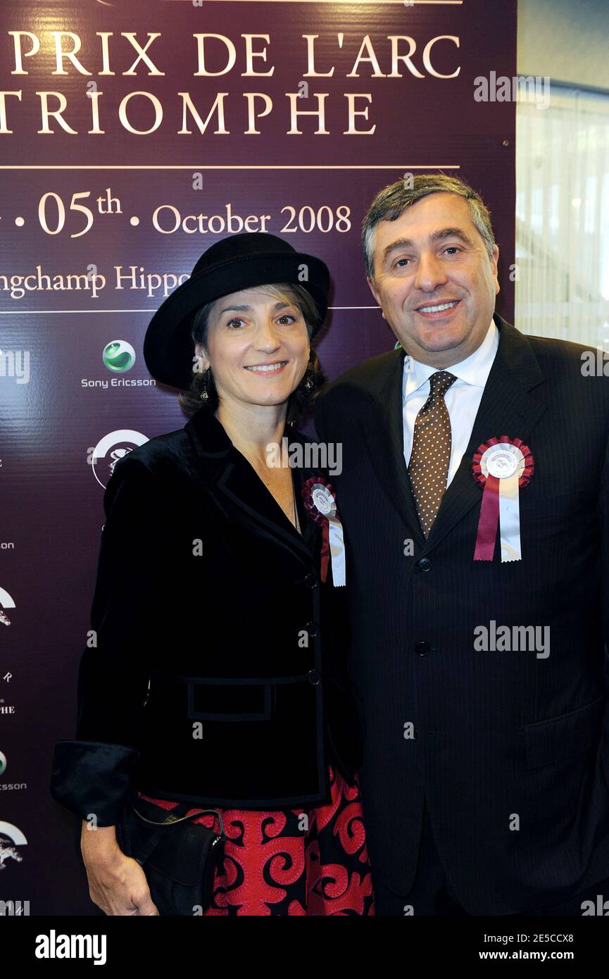 Gaz de France CEO Jean-Francois Cirelli and his wife attend 87th Arc de  Triomphe horserace, one of the world's richest races, at Longchamp  Racecourse, near Paris, France, on October 5, 2008. The