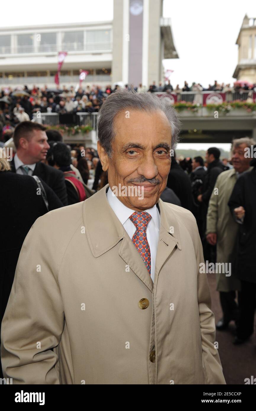 Saudi prince Khalid Al Abdullah attends 87th Arc de Triomphe horserace, one of the world's richest races, at Longchamp Racecourse, near Paris, France, on October 5, 2008. The race, that was sponsored by Qatar for the first time, was won by Aga Khan's horse Zarkava. Photo by Ammar Abd Rabbo/ABACAPRESS.COM Stock Photo
