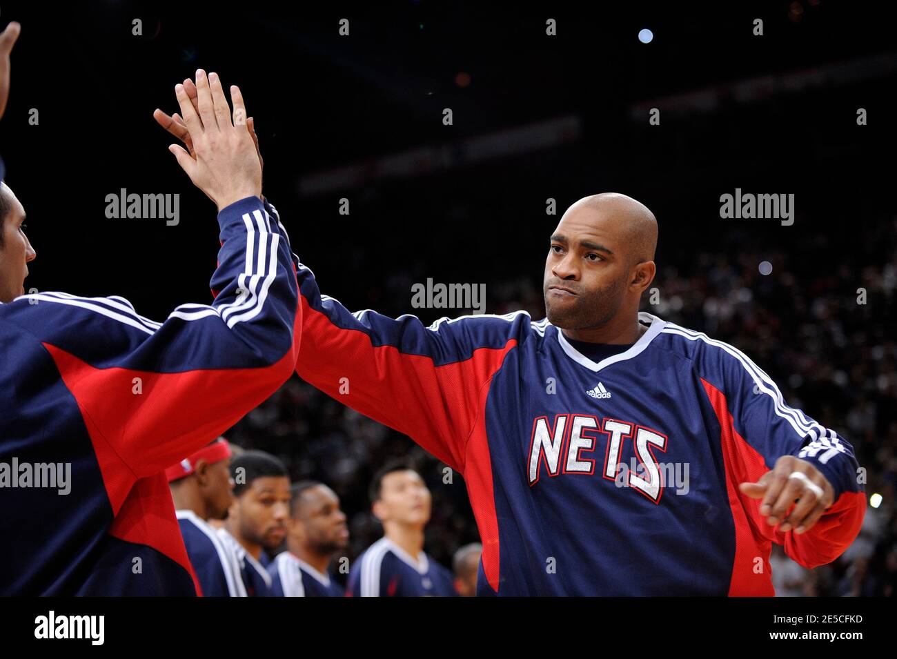 Vince Carter of the New Jersey Nets during the 2008 NBA Europe Live Tour at  the Bercy Arena in Paris, France on October 8, 2008. Photo by Mehdi  Taamallah/Cameleon/ABACAPRESS.COM Stock Photo 