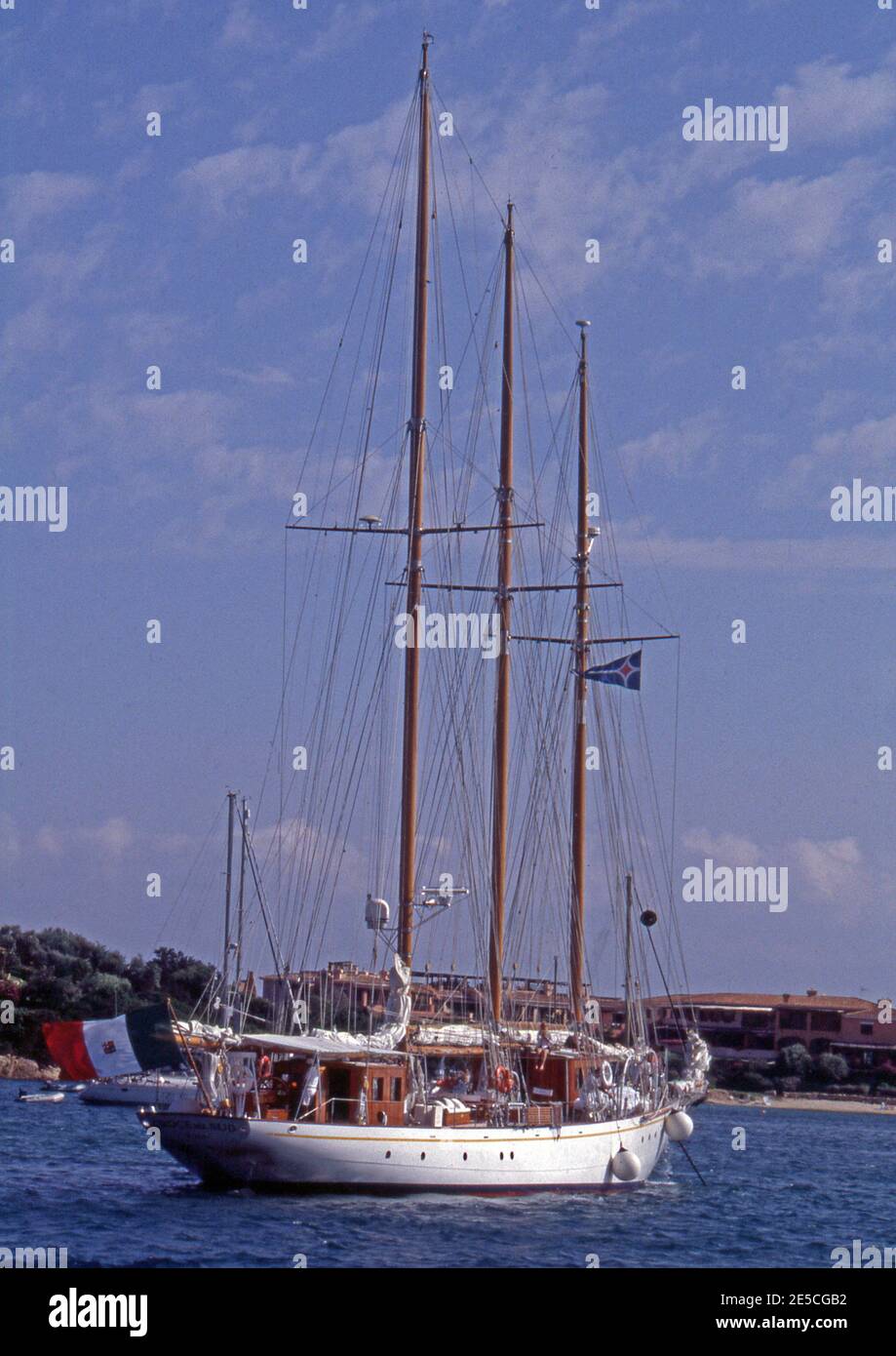 Italian veteran sailboat "Croce del Sud", built in 1933 (scanned from