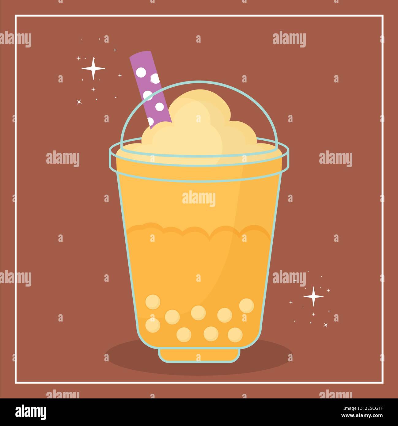 https://c8.alamy.com/comp/2E5CGTF/asian-taiwanese-drink-with-a-yellow-color-and-bubbles-on-a-brown-background-2E5CGTF.jpg