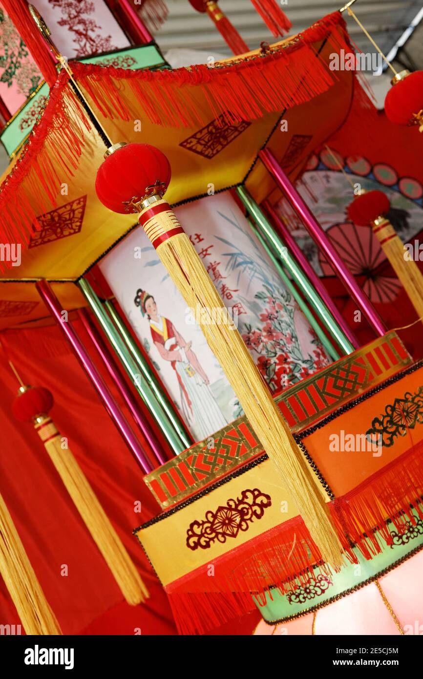 Tradition of Chinese New Year 2008 in Paris in the 13th arrondissement Stock Photo