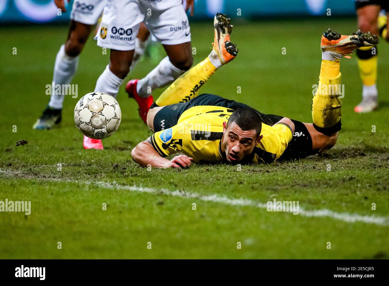 VENLO, NETHERLANDS - JANUARY 27: Georgios Giakoumakis of VVV Venlo during the Dutch Eredivisie match between VVV Venlo and Vitesse at De Koel on Janua Stock Photo