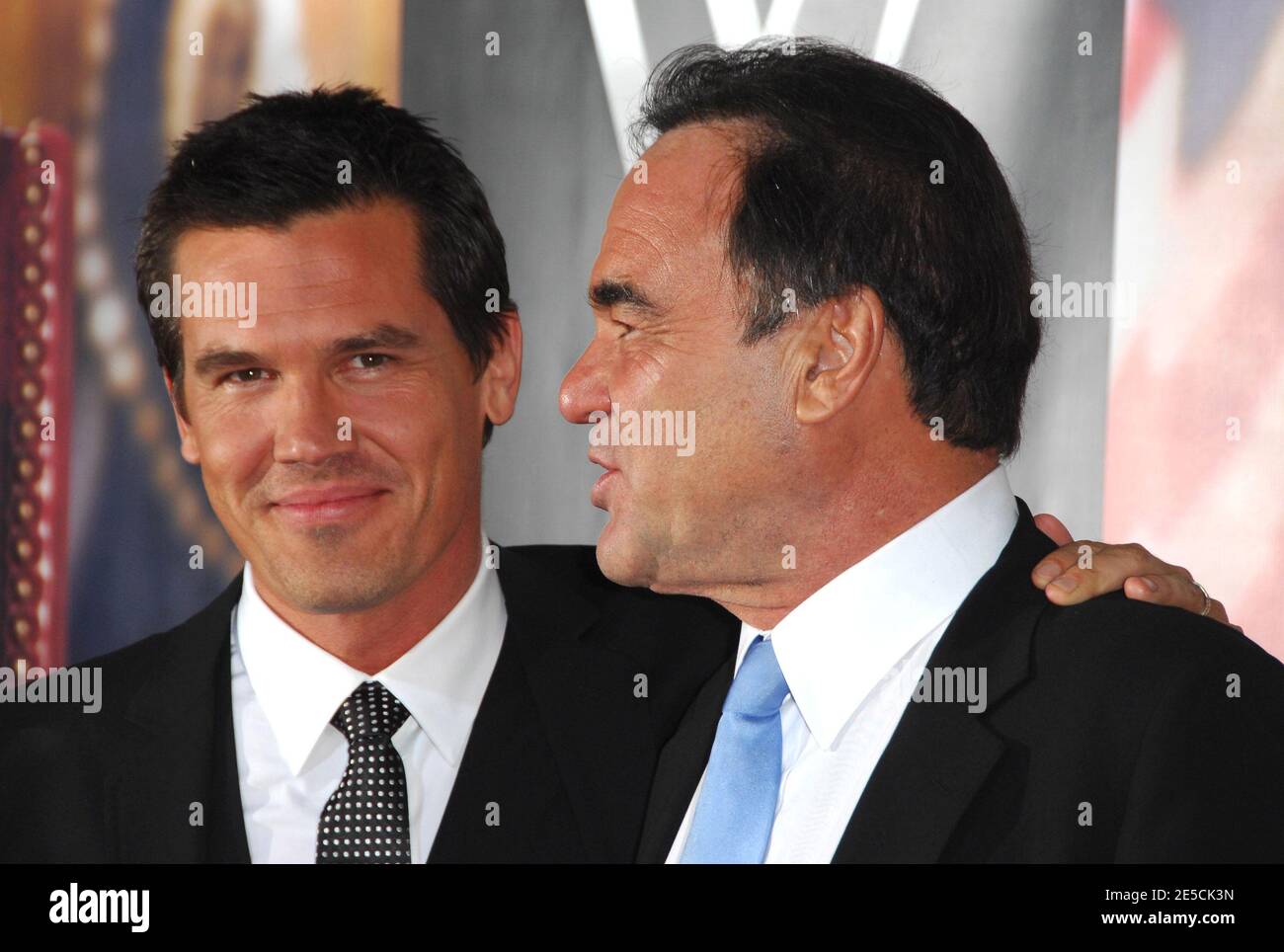 Director Oliver Stone (R) and actor Josh Brolin attending the premiere of 'W' at the Ziegfeld Theatre in New York City, NY, USA on October 14, 2008. Photo by Gregorio Binuya/ABACAPRESS.COM Stock Photo