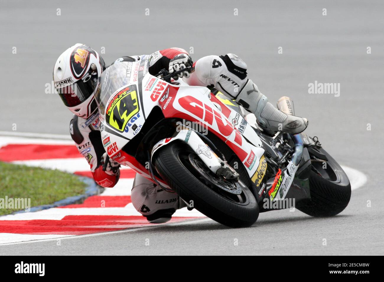France S Randy De Puniet Of Lcr Honda Team Rides His Honda During A Practice Session At The Sepang International Circuit Near Kuala Lumpur Malaysia On October 18 2008 The Malaysian Grand Prix Will