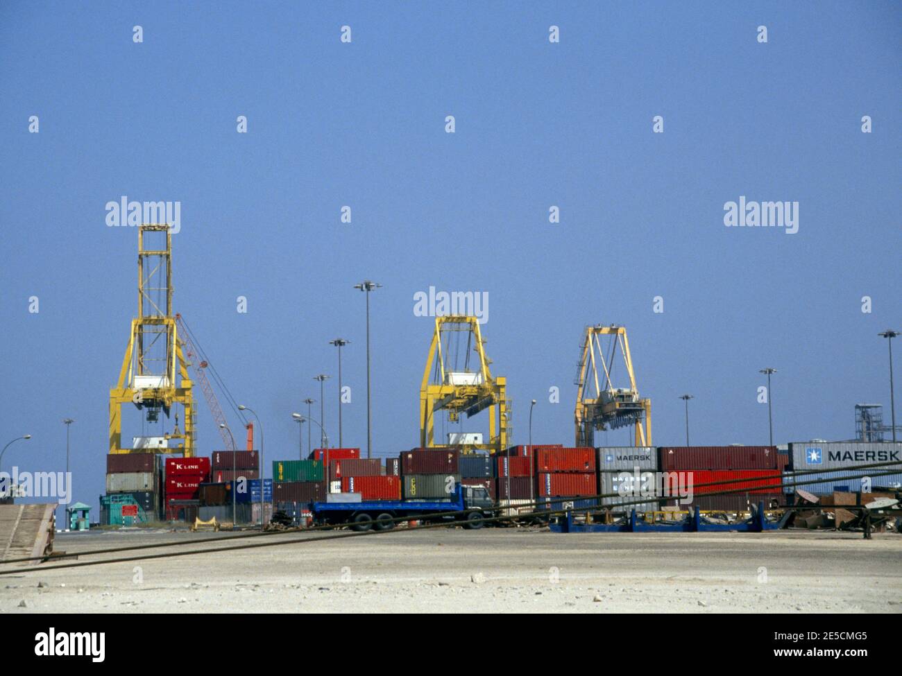 Dubai UAE Jebel Ali Port Containers and Cranes Stock Photo Alamy