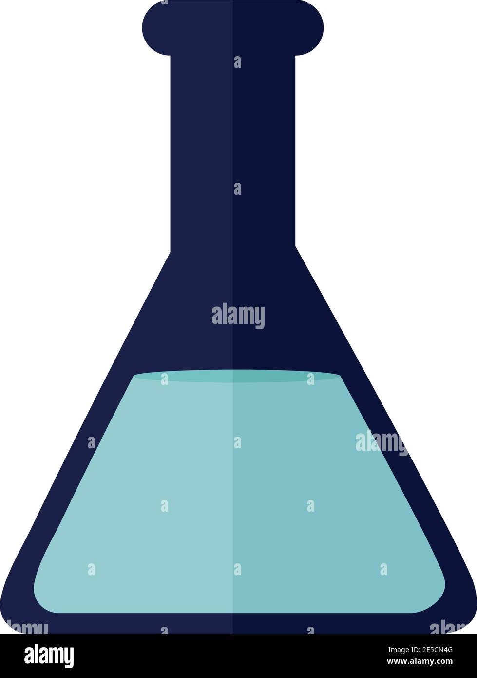 test tube with blue liquid inside it Stock Vector