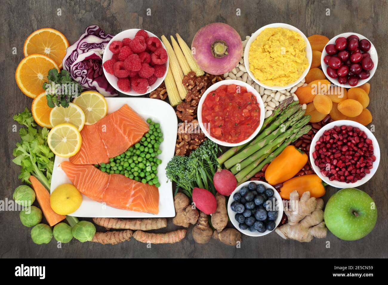 Worlds healthiest food collection for a balanced diet high in protein