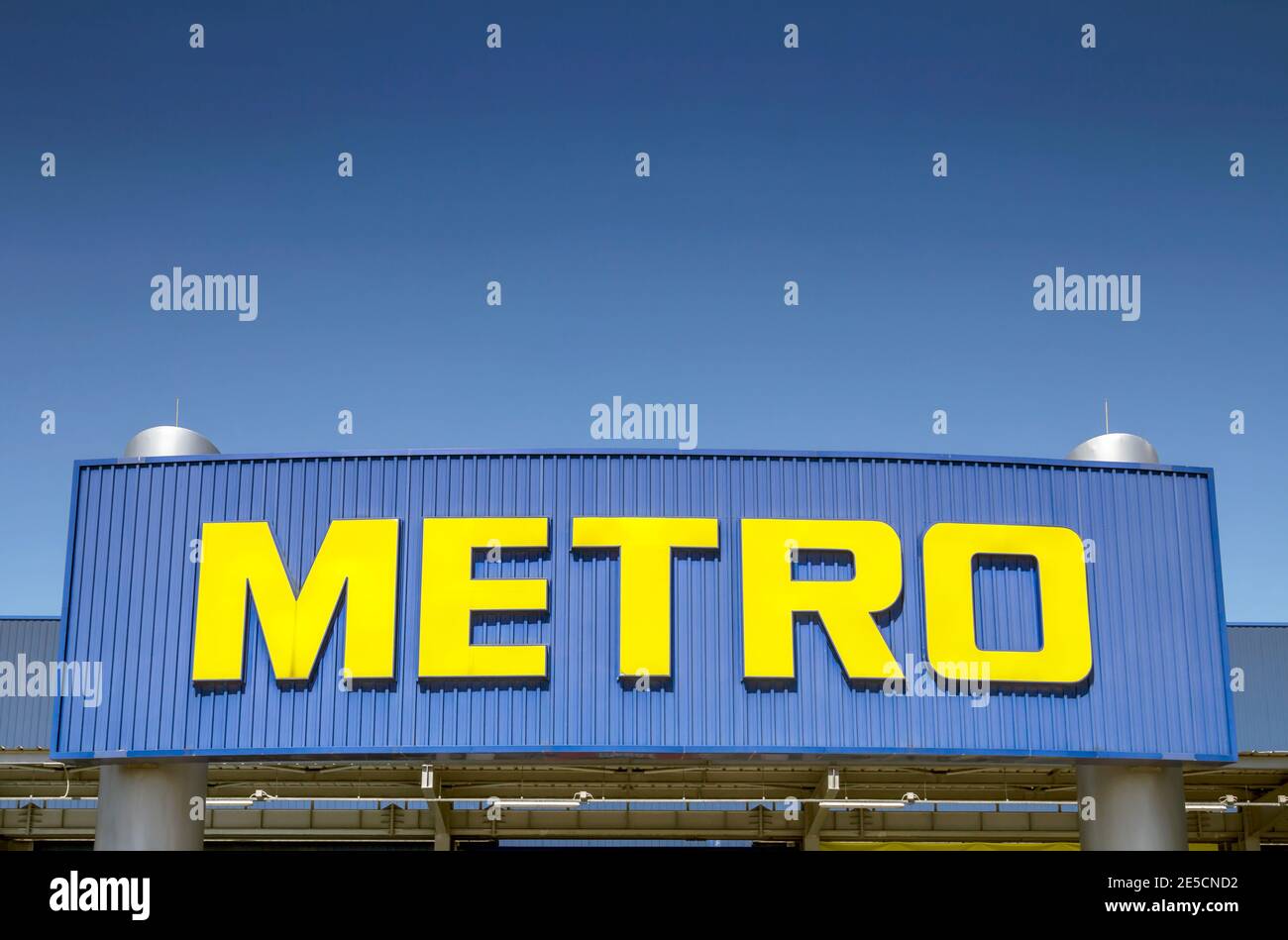 Ankara, Turkey Metro logo of a supermarket. Metro cash and carry is a