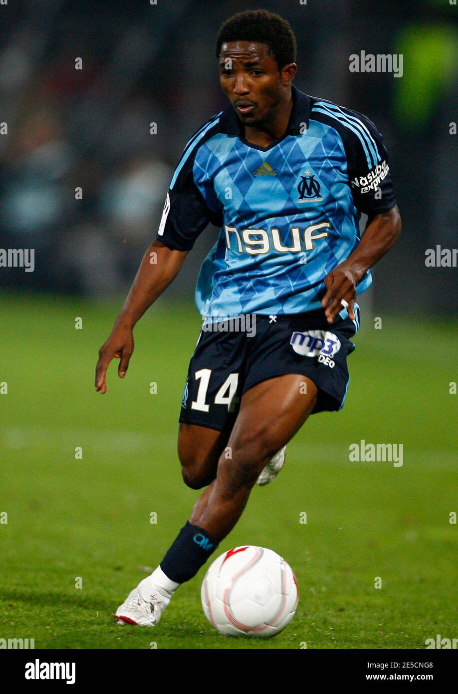 Marseille's Baky Kone during the French First league soccer match, Valenciennes vs Marseille at the Nungesser Stadium in Valenciennes, France on October 19, 2008. (Marseille won 3-1). Photo by Mikael LIbert/ABACAPRESS.COM Stock Photo