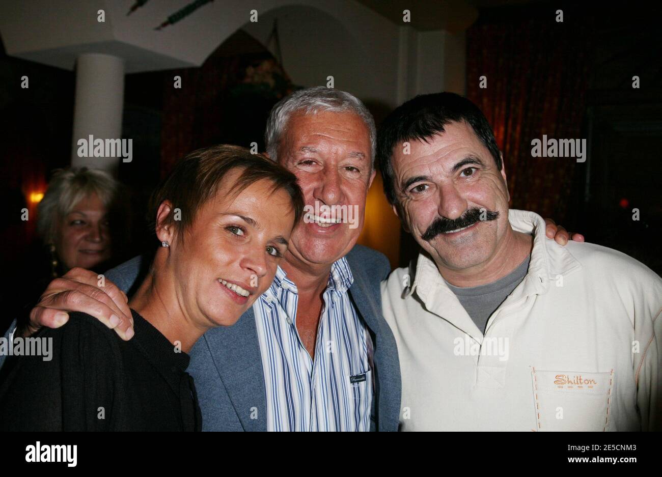 Stephane Collaro and his girlfriend and Jean-Marie Bigard attend the premiere of Jean-Marie Bigard held at Hebertot Theater in Paris, France on October 20, 2008. Photo by Denis Guignebourg/ABACAPRESS.COM Stock Photo